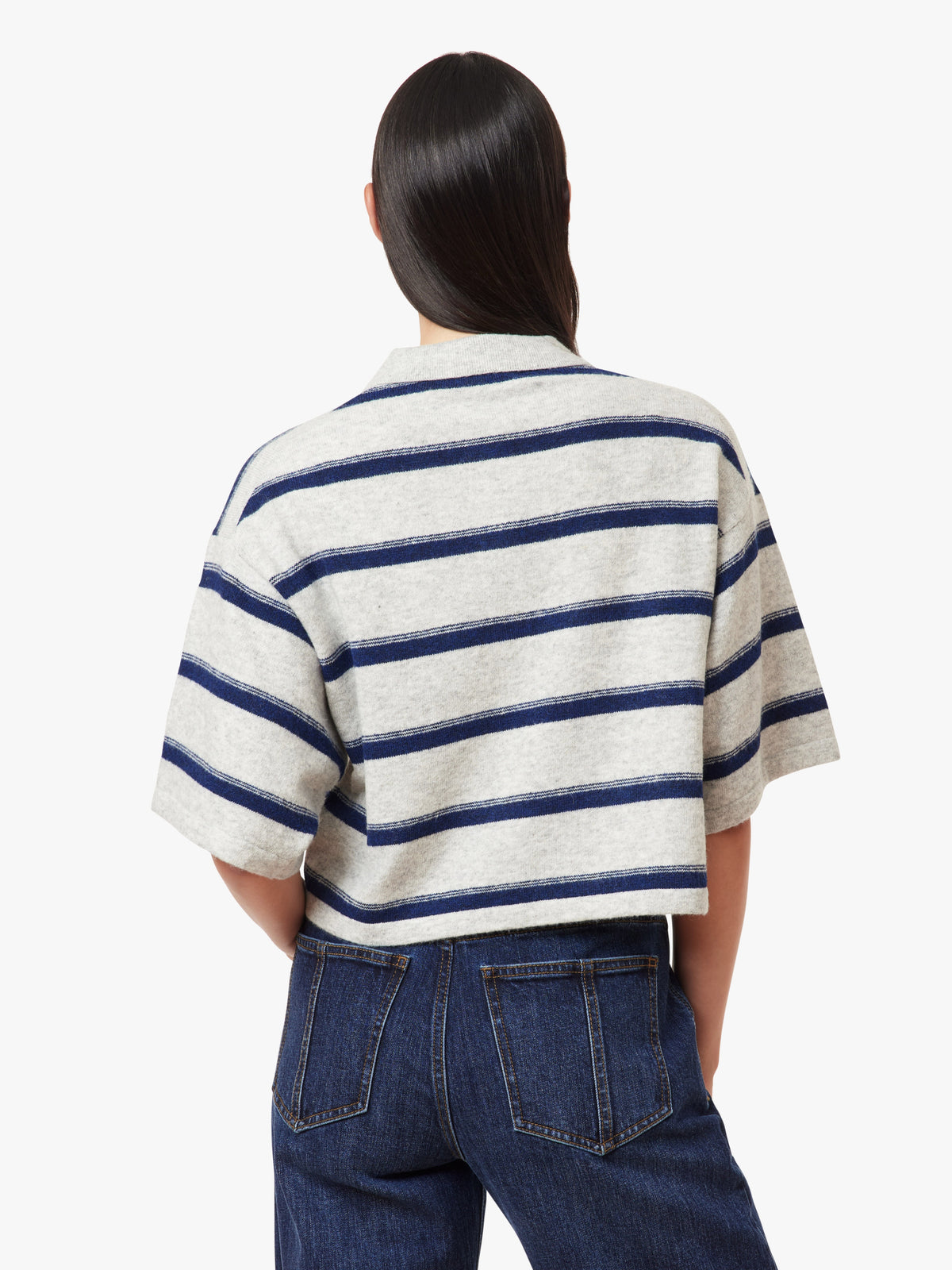 Striped Rugby Polo Sweater
