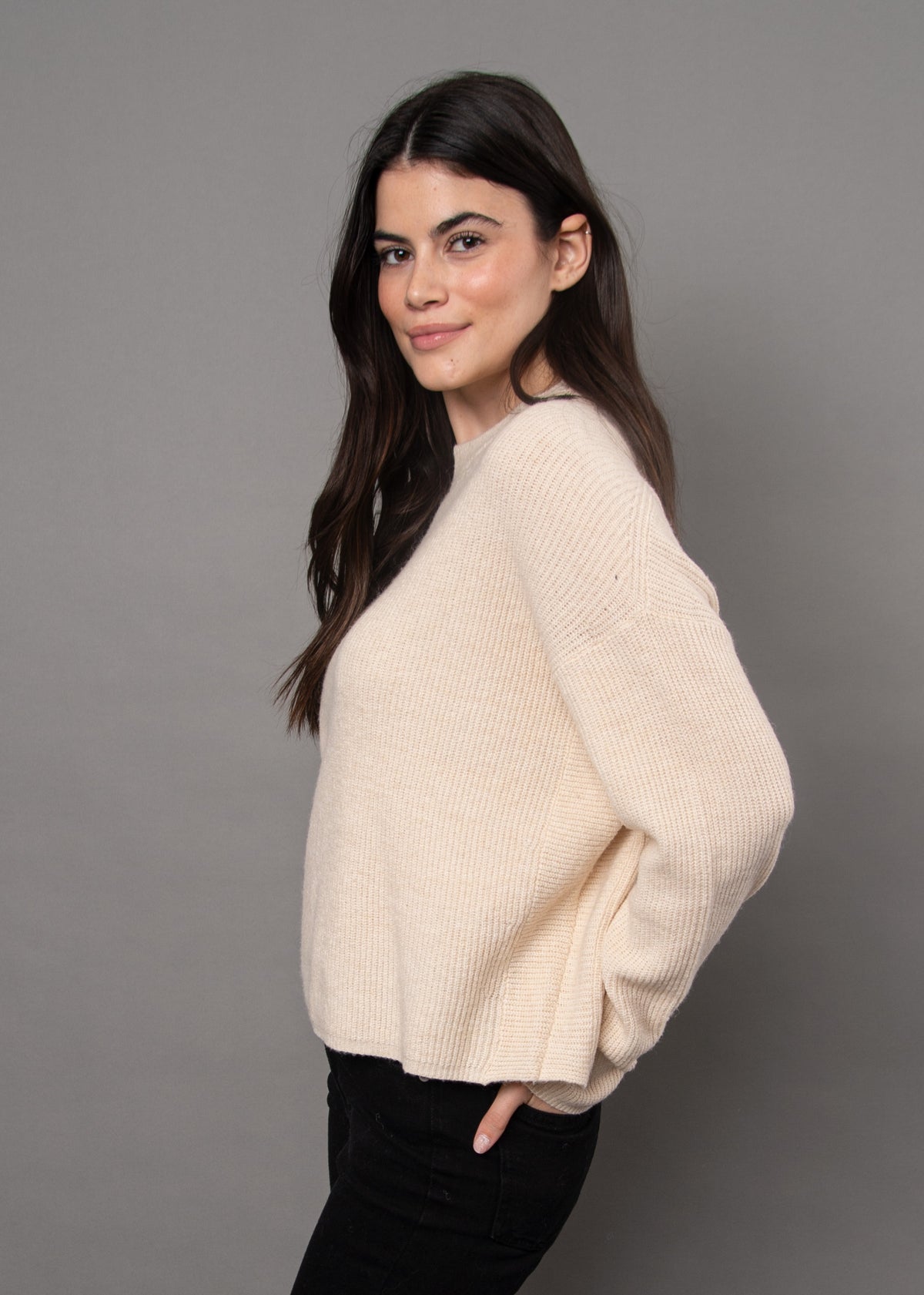 Maheen Long Sleeve Crewneck Pullover