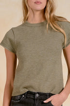 Short Sleeve Sweater Crewneck