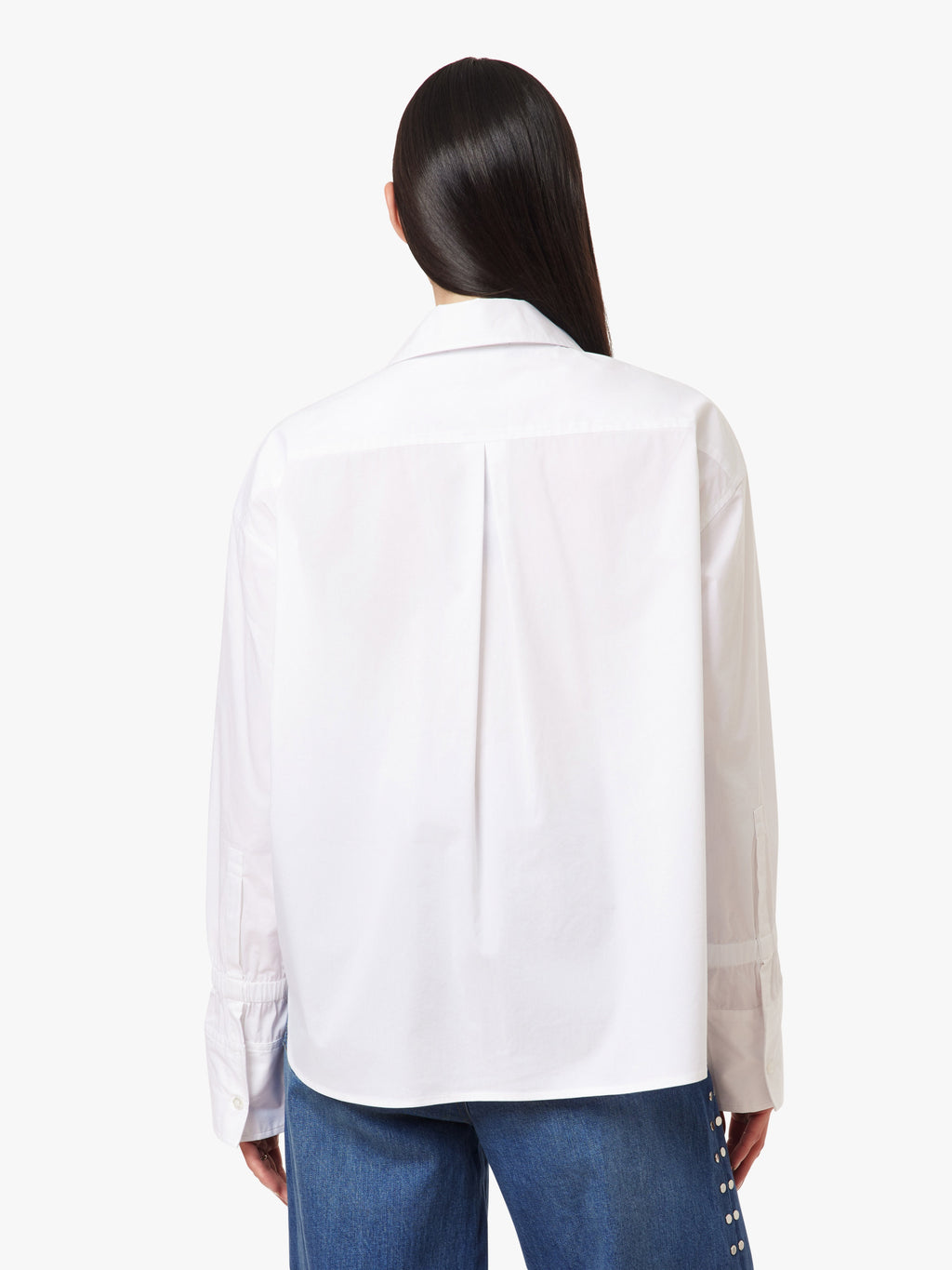 Cinched Cuff Poplin Shirt