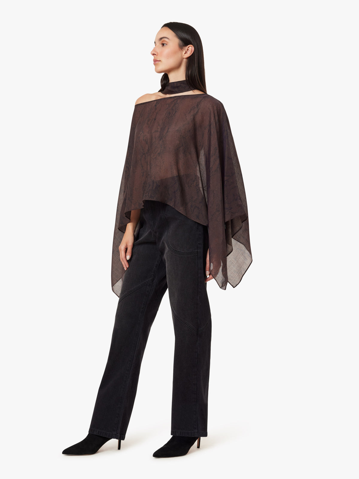 Printed Scarf Top