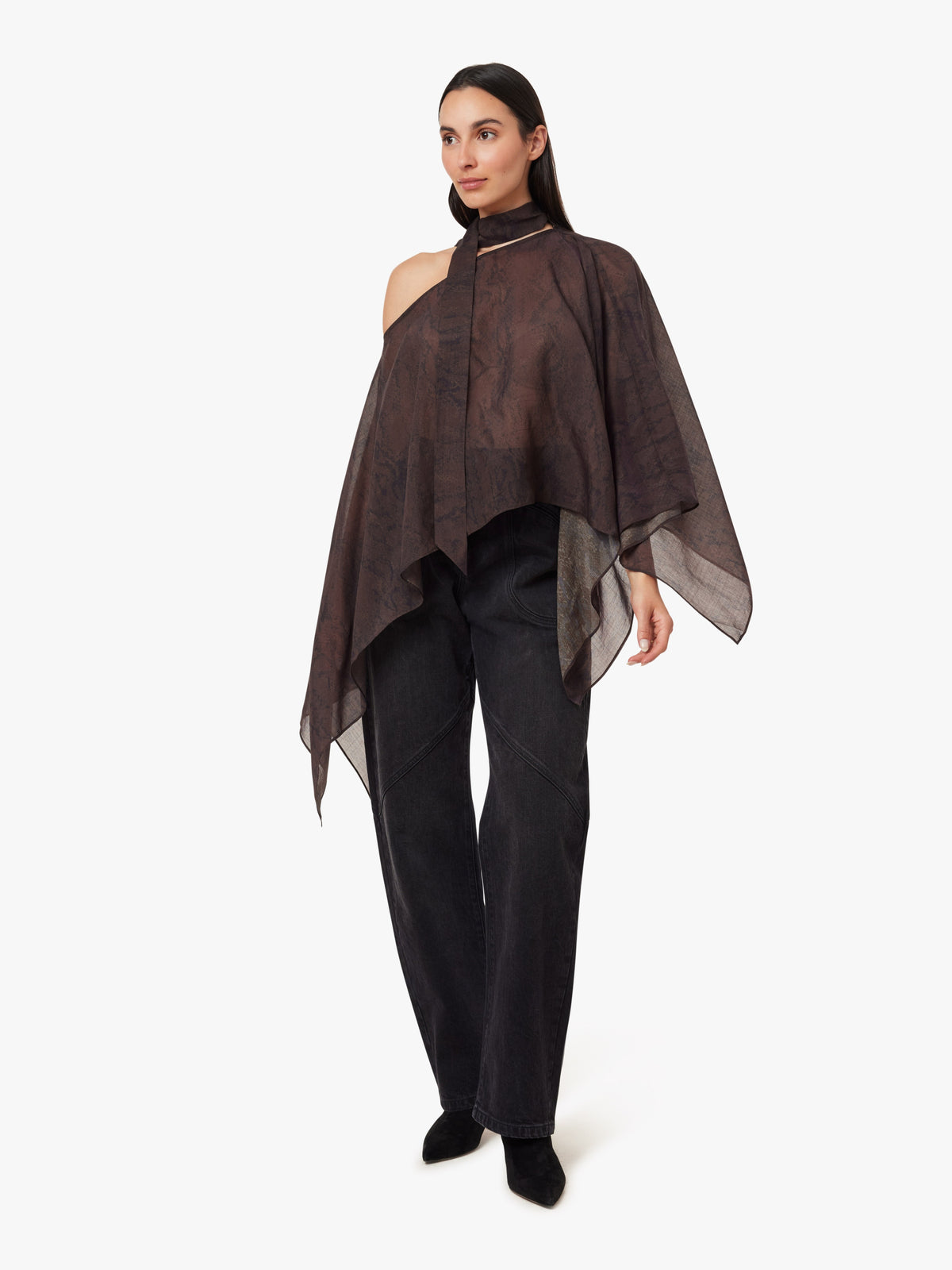 Printed Scarf Top