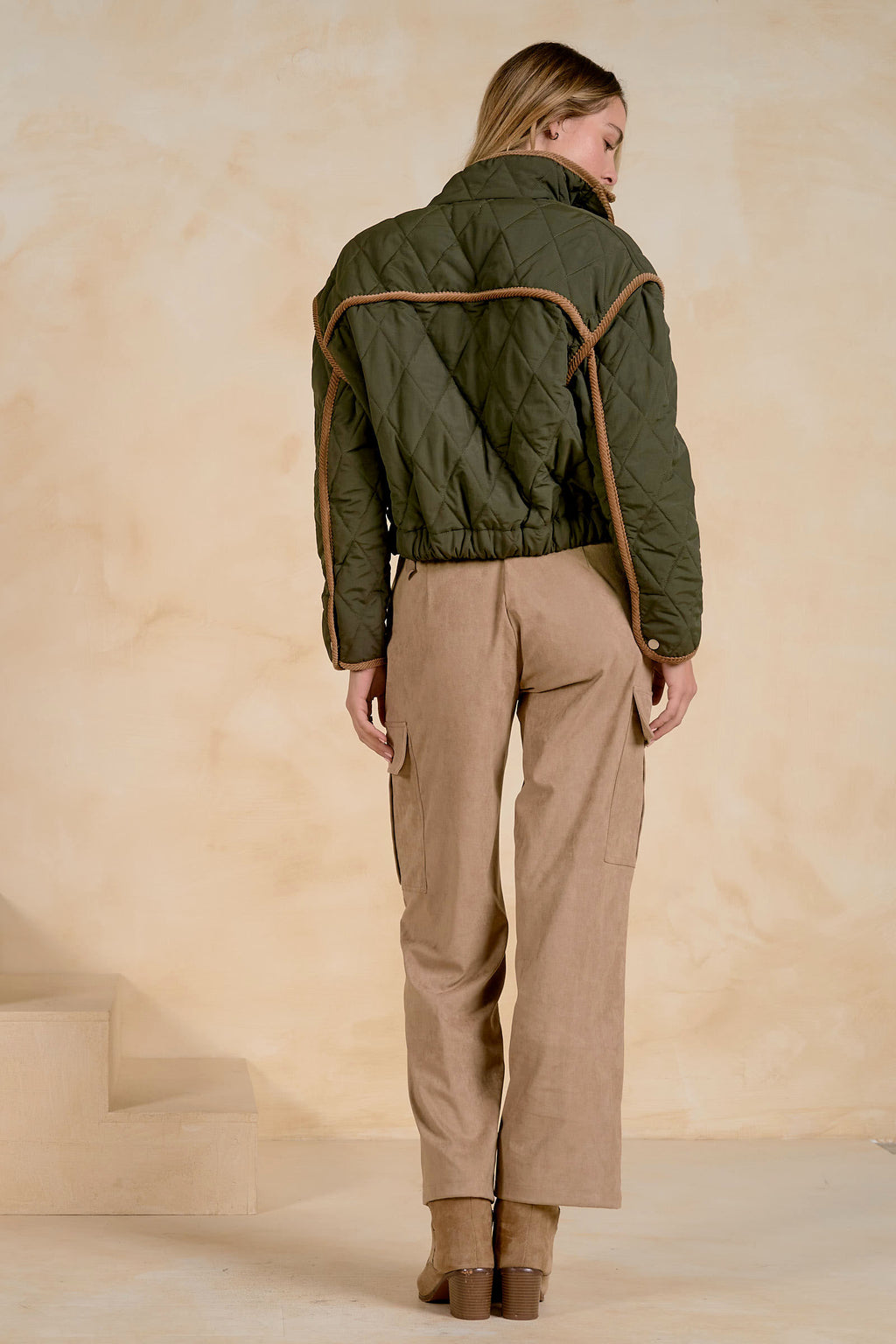 Corduroy Trim Jacket