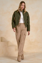 Corduroy Trim Jacket