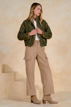 Corduroy Trim Jacket