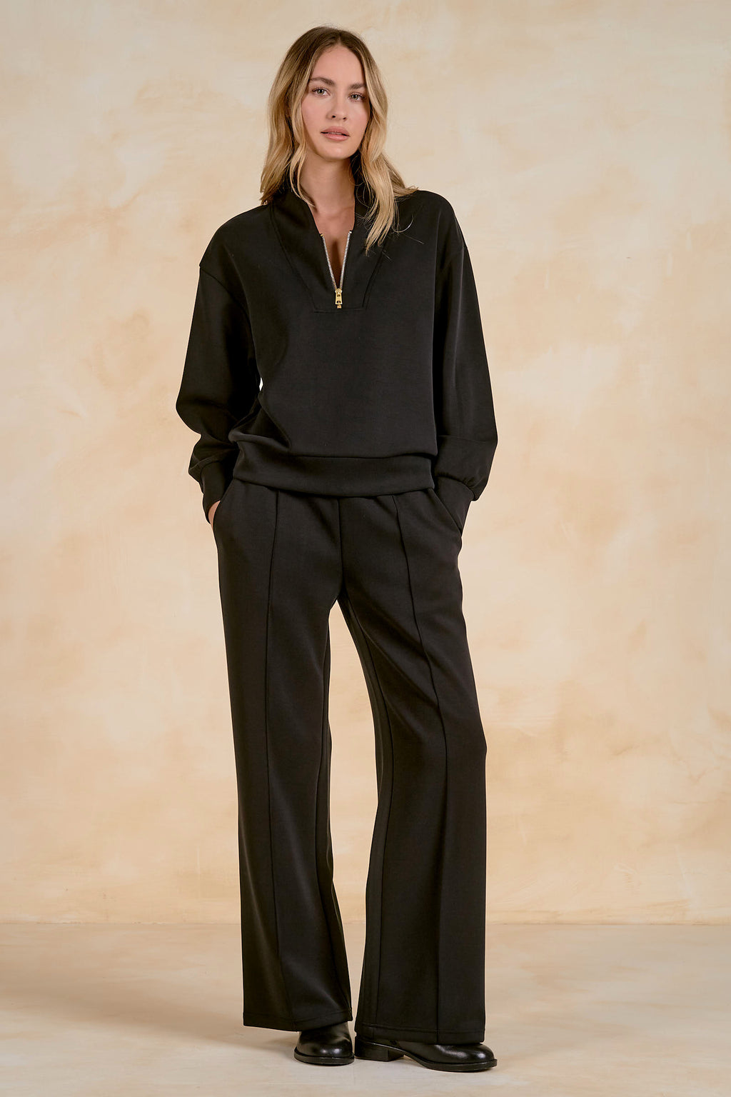 Black Quarter-Zip