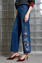 Hongkong Embroidered Straight Leg