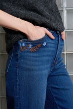 Hongkong Embroidered Straight Leg