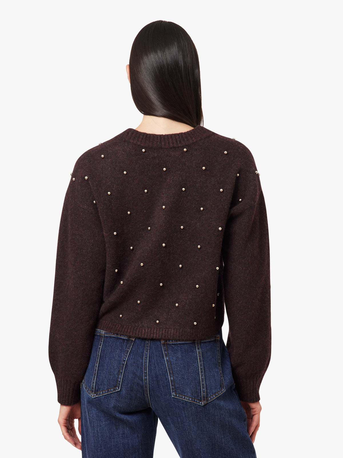 Studded Crop Sweater