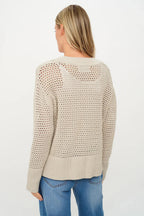 Cameron Crochet V-Neck Sweater
