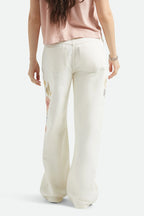 The Chloe 5 Pocket Pant-Off White Floral Burst
